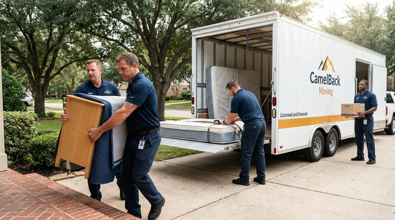 Crew loading residential truck for cross-state move from Contoocook, NH